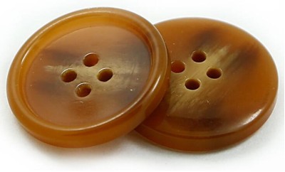 TJ  JK  時尚四眼樹脂鈕扣  25mm 後面照